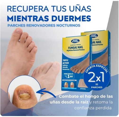 Pack 2 Cajas De Parches Hongos Uñas
